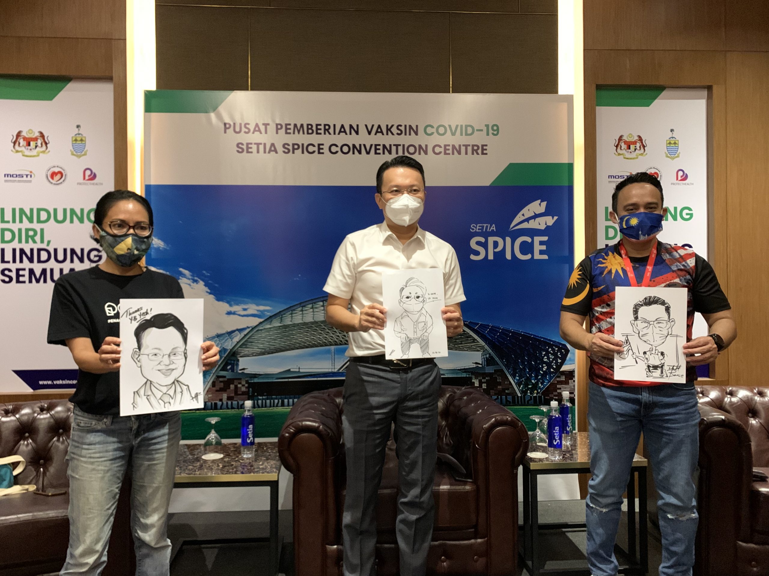 （大北马）槟国际会展中心入驻漫画家 为你画卡通肖像画