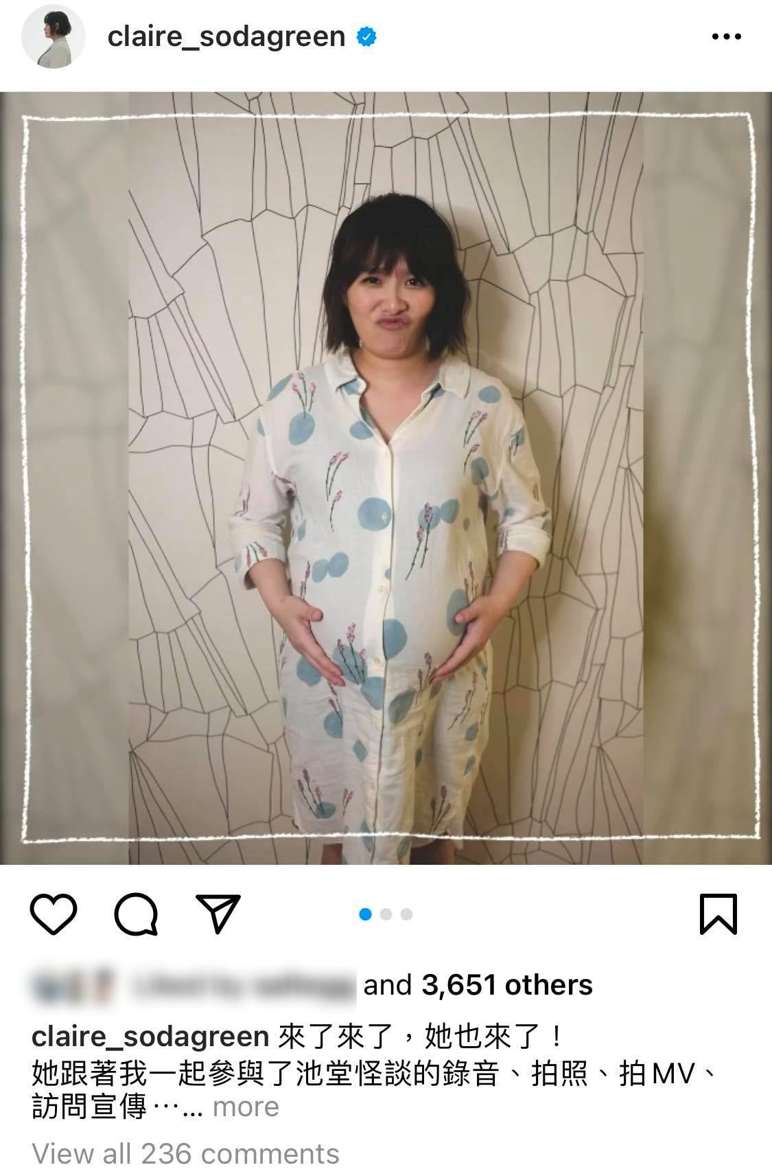 鱼丁糸馨仪顺产二宝.笑称女儿是壮士