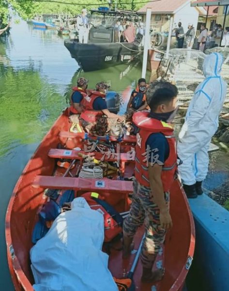 供fb:经过18小时搜寻,瓜拉芦骨失踪渔民遗体被寻获