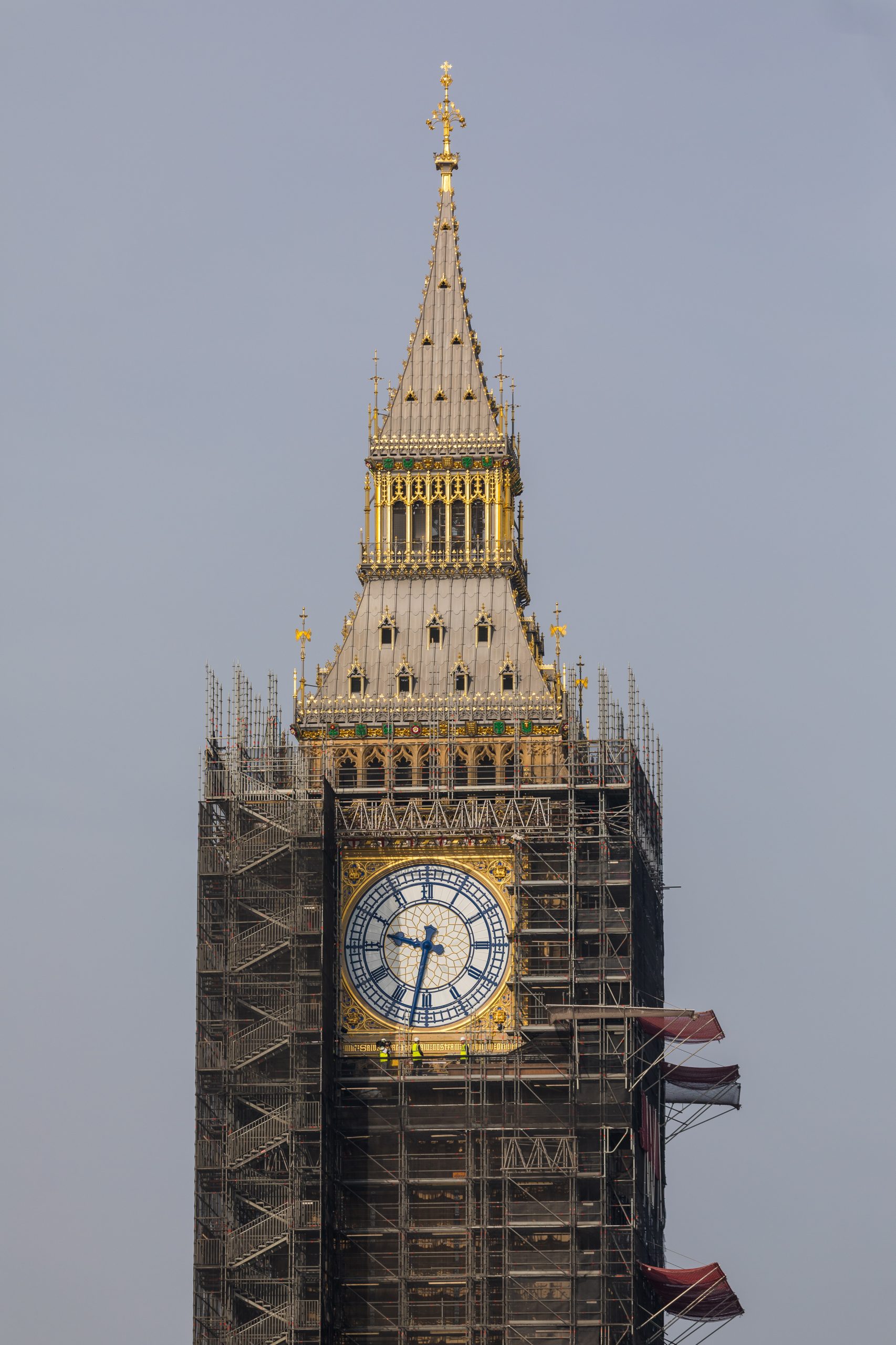 大笨钟修复工程接近竣工 告别深沉形象