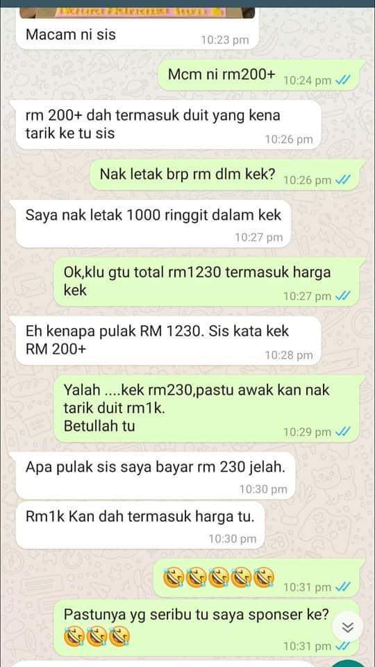 订制拉钱蛋糕却只愿付蛋糕价·店家:“你要我赞助1000令吉?”