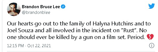 ​片场道具枪误杀人再现  李香凝：悲剧不应重演