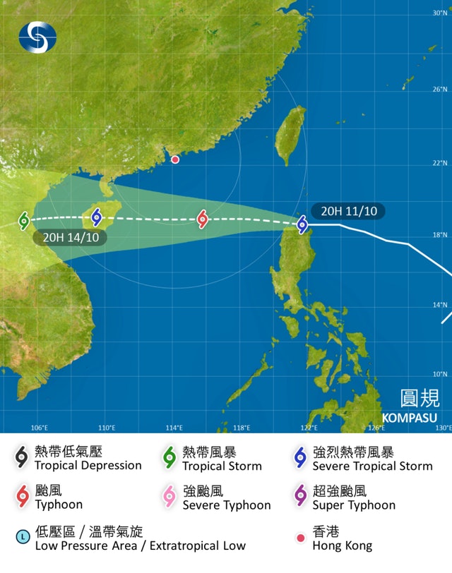 “圆规”靠近 港发出8号信号