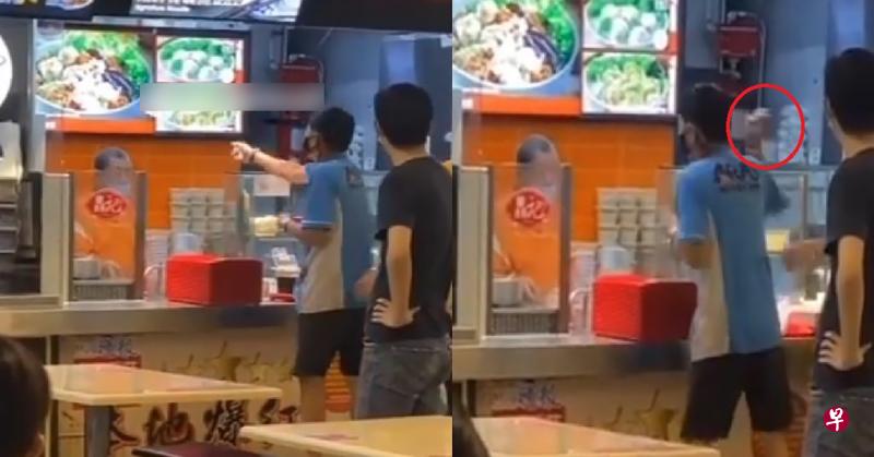 不满被问要如何打包 狮城火爆叔丢物砸摊