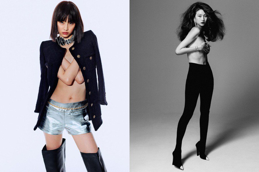 双手遮胸露蚂蚁腰‧郑好娟时尚照够辣