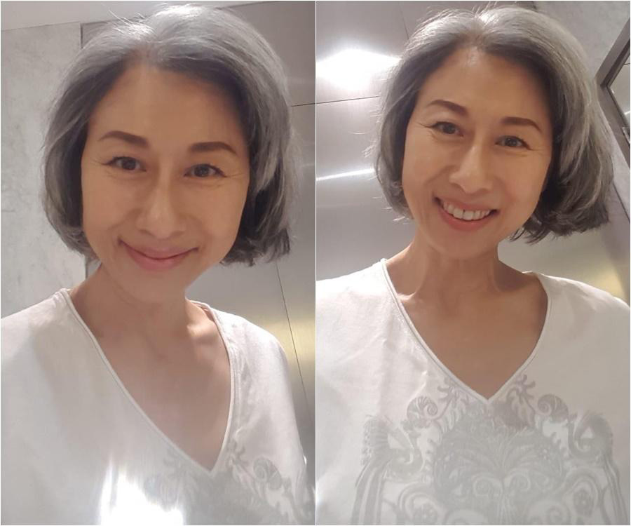 叶蒨文晒银发贺登6.喜与林子祥像双胞胎