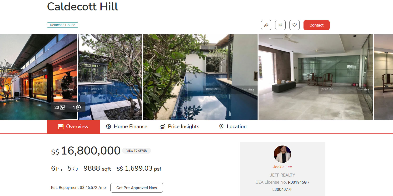 已故李光耀儿子李显扬 5200万元出售豪华别墅