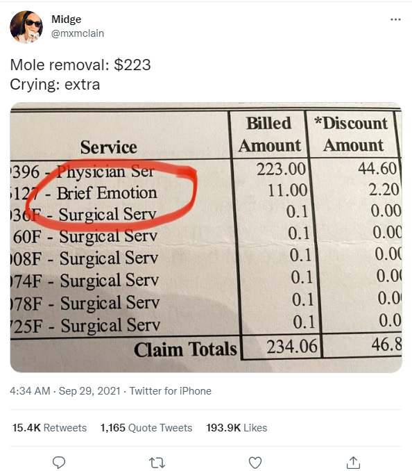 手术中哭泣遭额外收费？·女子出示奇葩账单引热议