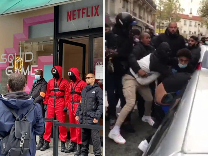 拚图)巴黎《鱿鱼游戏》限定店 顾客如玩「木头人」争先爆冲突