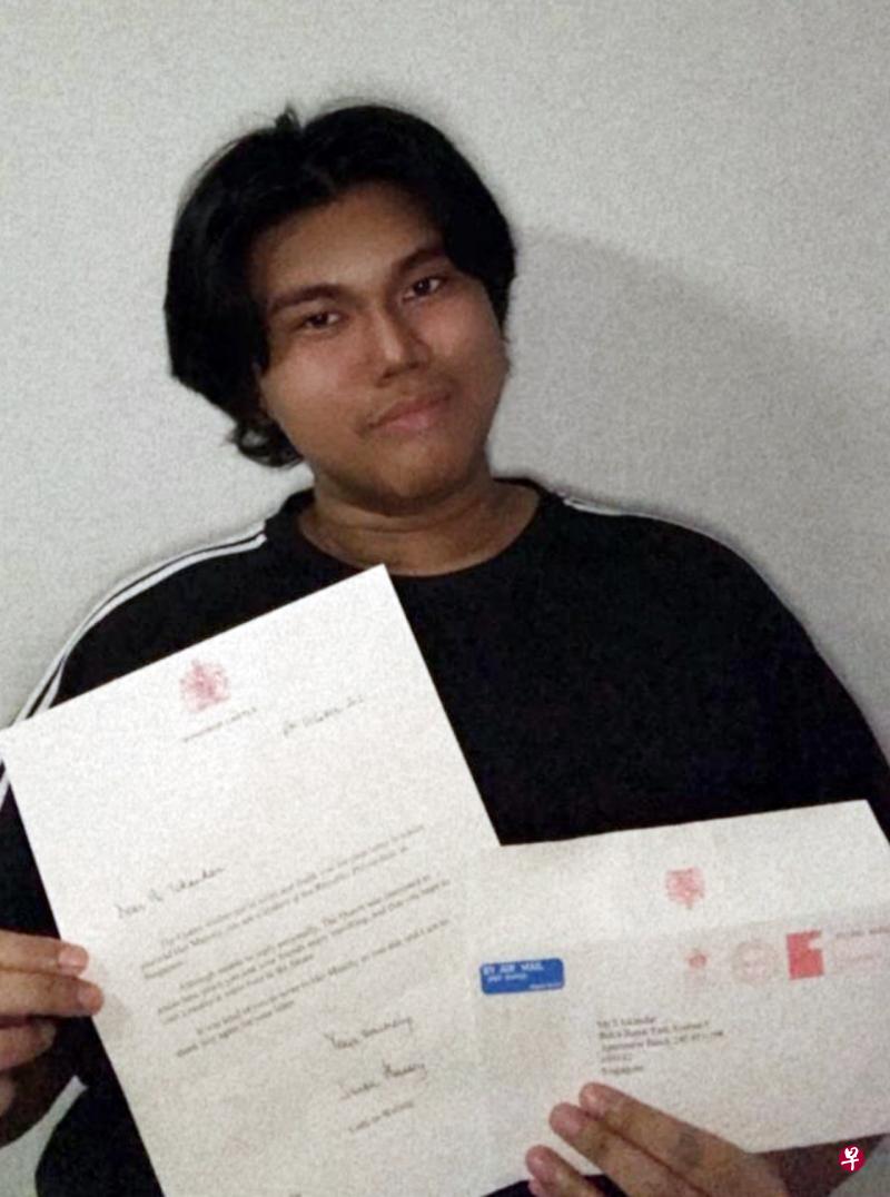 给英国王室写信分享旅行经验 狮城理工生喜获英女王回信