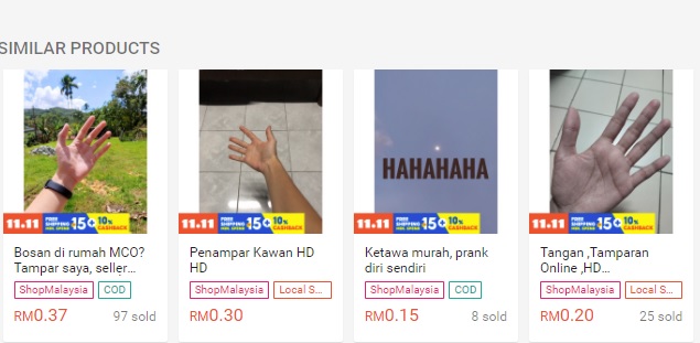 网卖产品多花样 赏巴掌拳头也有人买