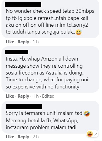 WhatsApp脸书IG昨晚大当机·网民：抱歉错怪了Unifi