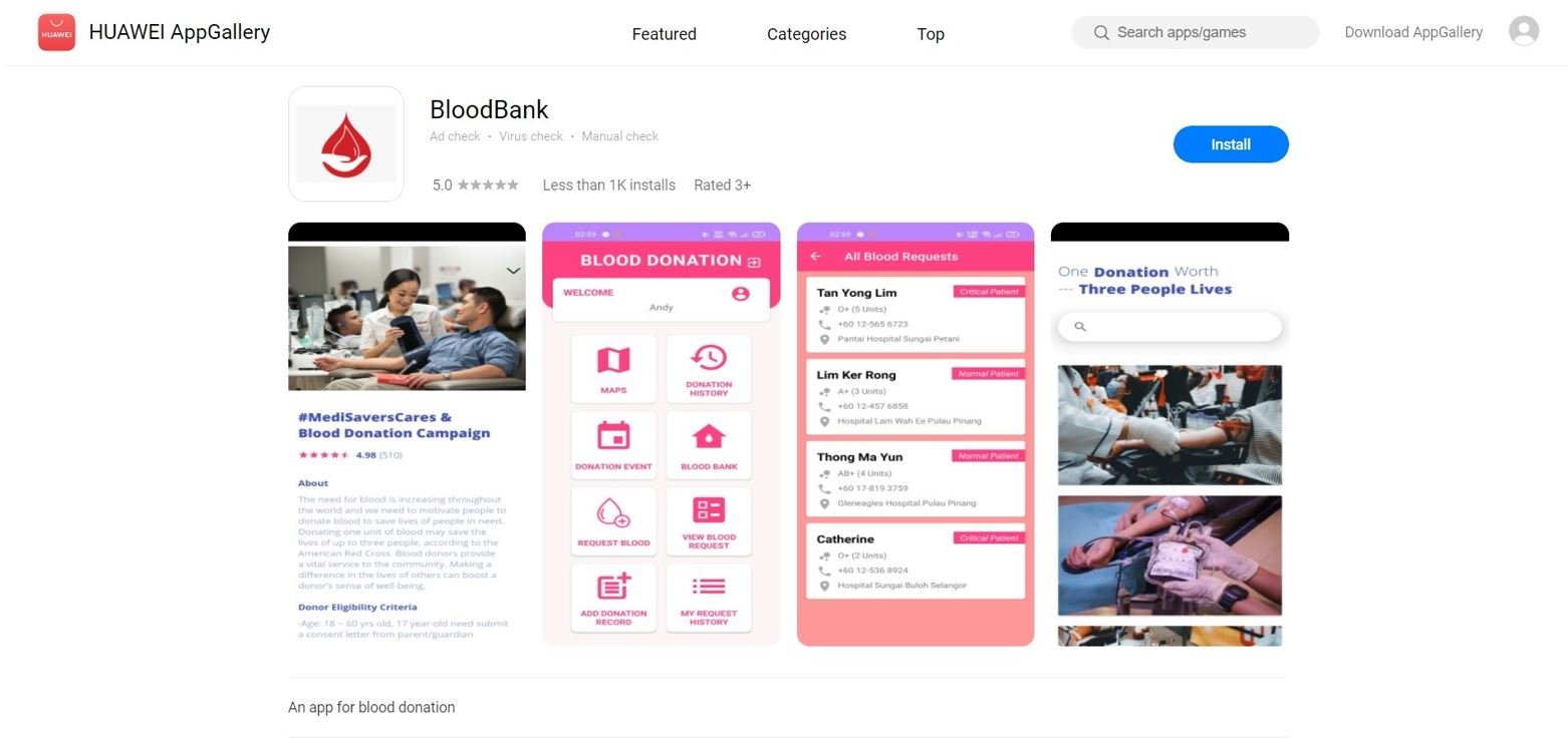 霹:显著/优大生开发BloodBank应用程式 荣获华为Apps UP 2021创新大赛科技女性 奖