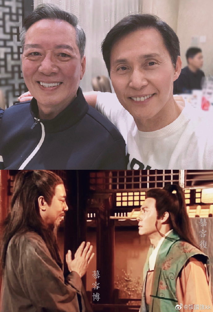 《天龙八部》演员时隔24年重聚  64岁张国强帅气依旧	