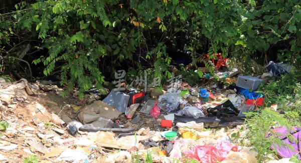 供FB/居民及外来者乱丢垃圾,百美花园及金龙园成了“垃圾村”