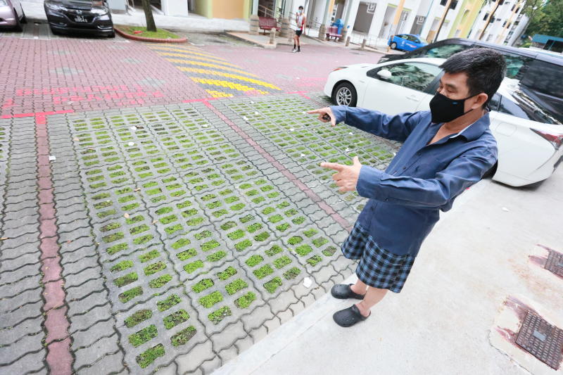 停泊组屋停车位“黑区”一晚 德士挡风镜被高楼抛物砸爆