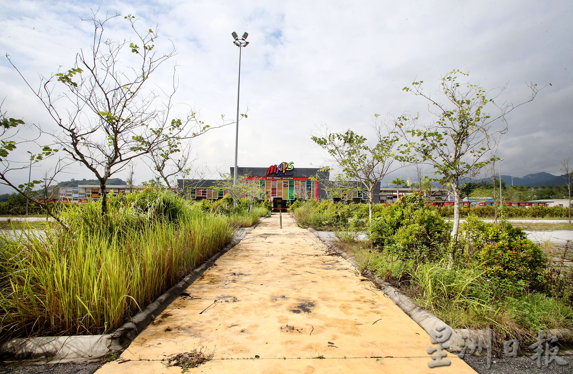 动漫影城主题乐园人潮绝迹 野草丛生一片荒凉