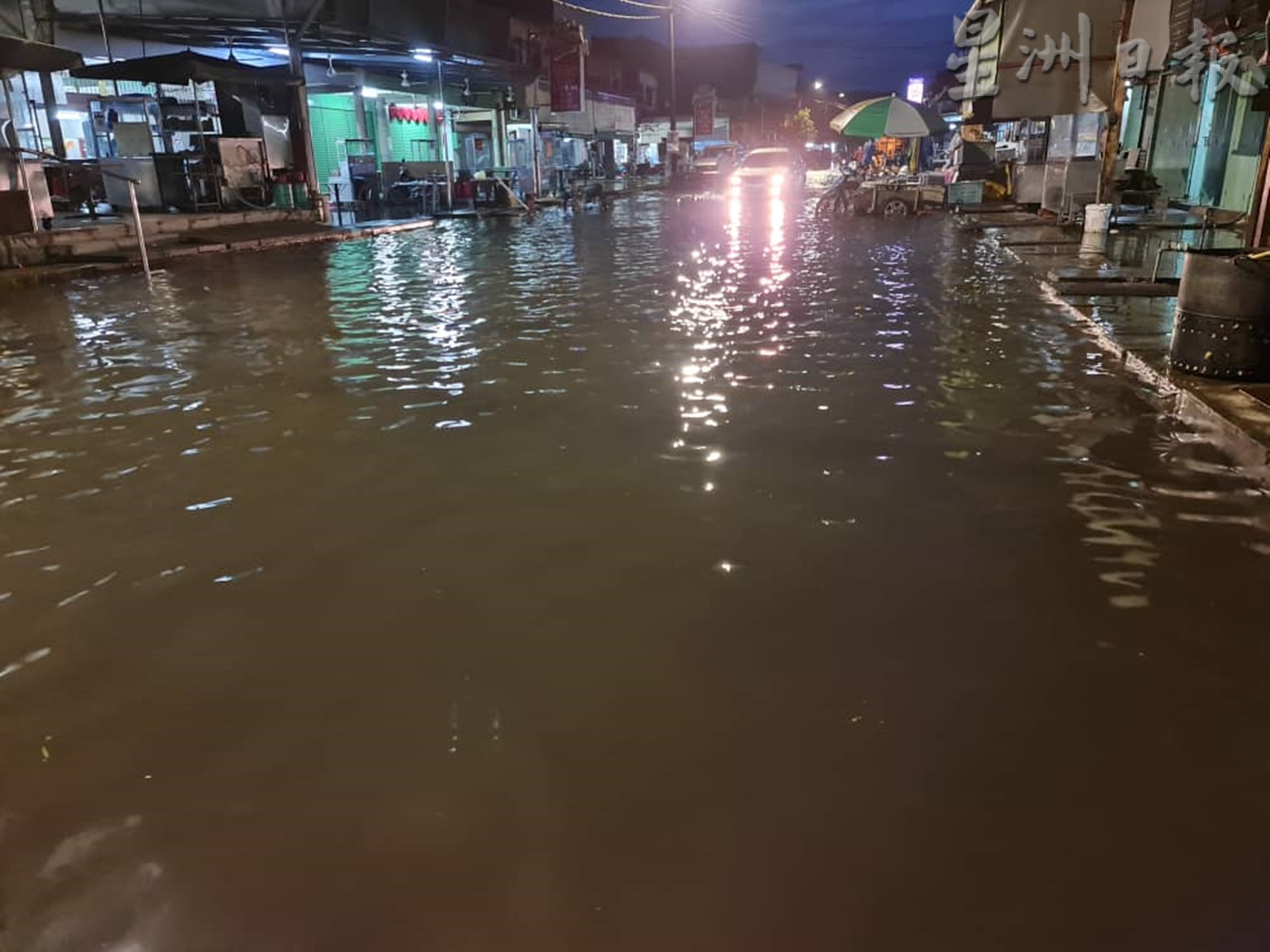 大涨潮消退十八丁 却因豪雨成灾