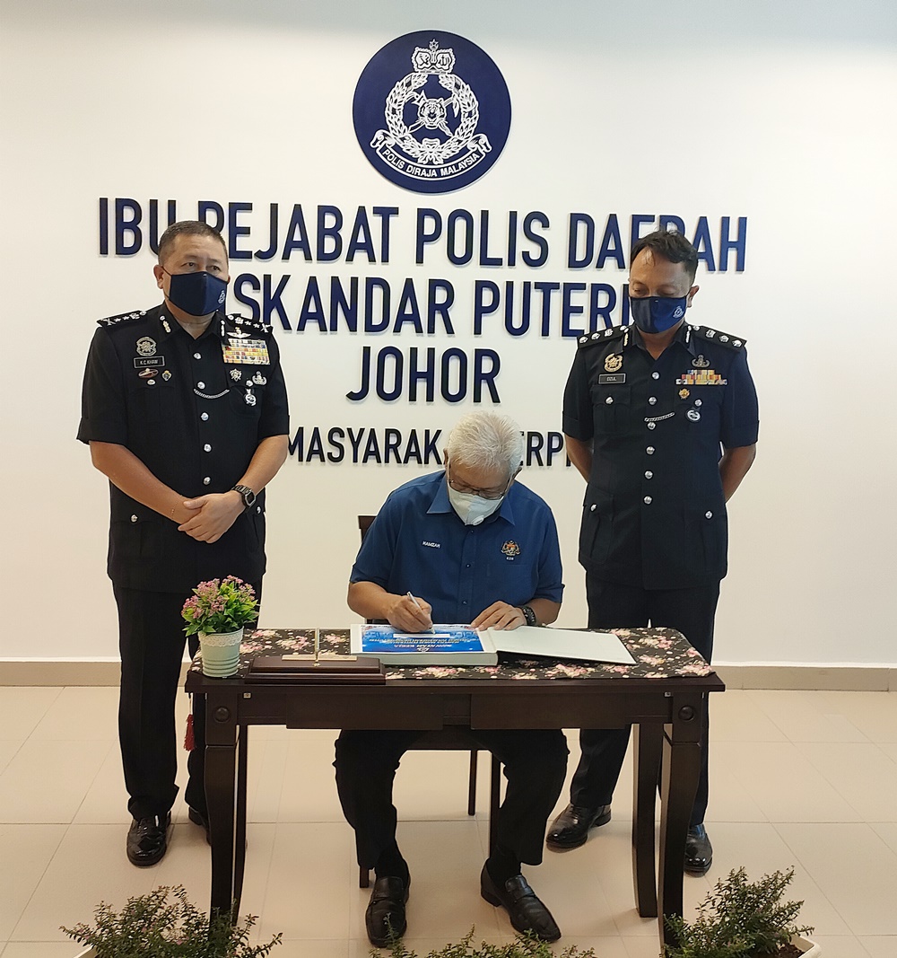 **已签发(请置头条)**柔:**显刊**:工程拖延5年,依斯干达公主城警区总部终落成使用