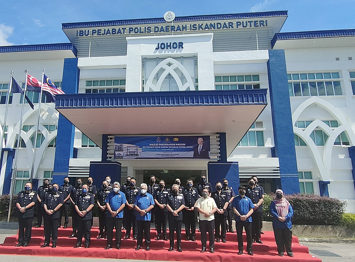 **已签发(请置头条)**柔:**显刊**:工程拖延5年,依斯干达公主城警区总部终落成使用