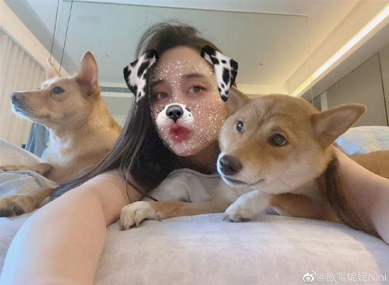 手滑误PO滚床照泄蜜 欧阳妮妮被抓包躺张书豪床上