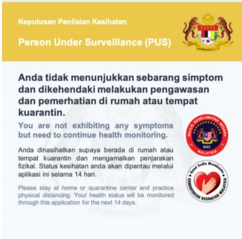 MySJ系统今早出现错误，新山区多人被列为PUS病例接居家隔离令