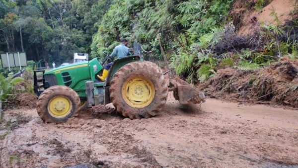金马仑暴风雨树倒压车  至少6处土崩影响交通