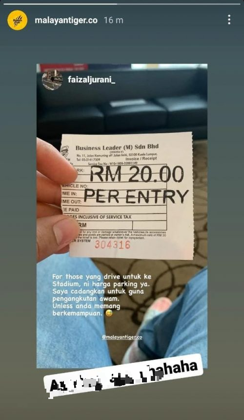 RM2起价到RM20!体育馆停车费被骂翻