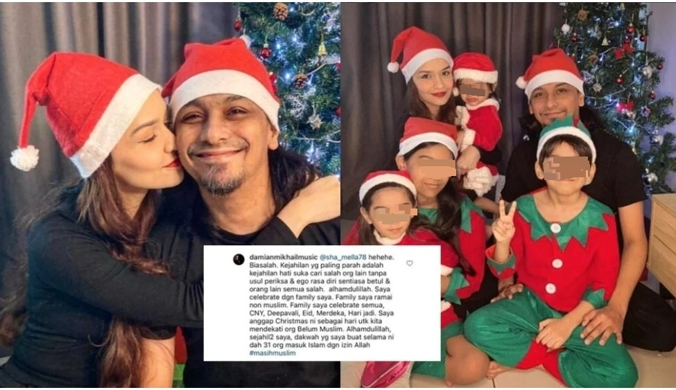 全家庆祝圣诞节被骂·马来艺人：我的家庆祝大马所有节日”