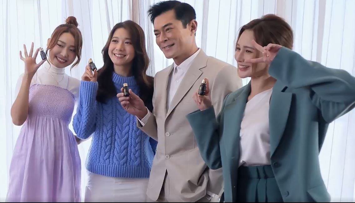 携黄诗棋林宣妤戴祖仪拍广告 古天乐讲马来话销精油