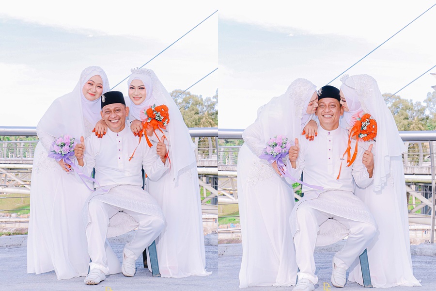 砂男尽享齐人之福  拍摄“三人婚妙照” 