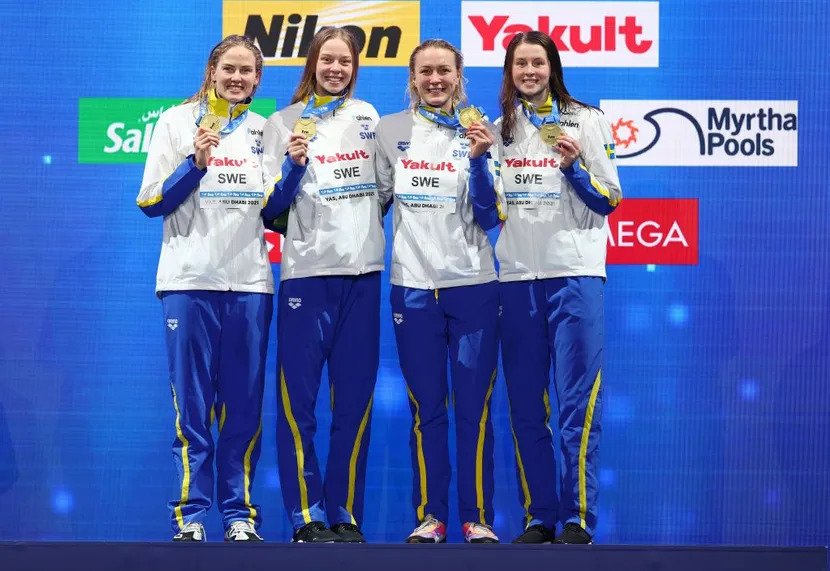 粉碎美国女4x50混3连霸  瑞典平世界纪录