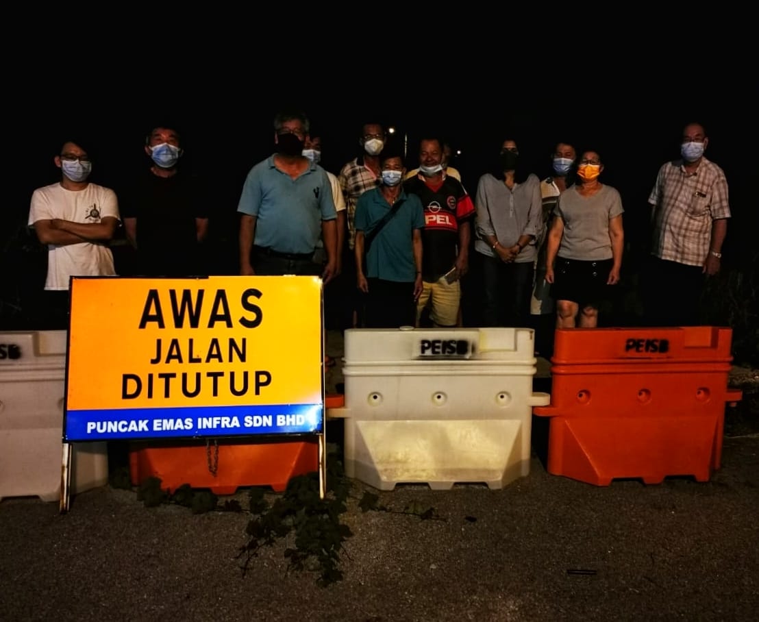 霹/和丰林玛班映新村通往亲善花园的桥樑因豪雨导致崩塌