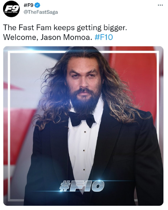 加盟《玩命10》 杰森摩莫亚演反派