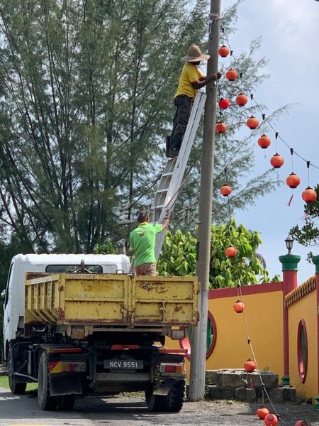 供fb:森州庙宇将在农历新年装饰及举办活动让民众参与