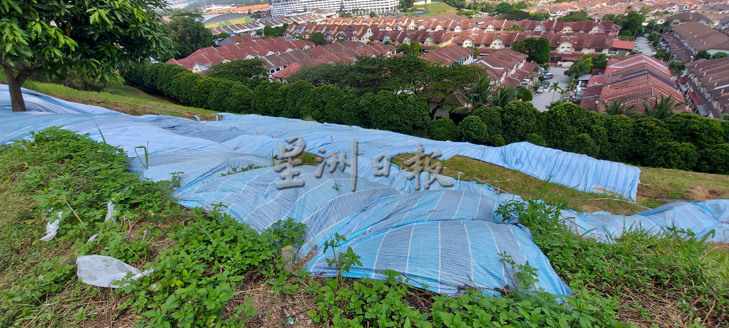 大都会/发展商40万修复首都镇第10区崩塌山坡/3图