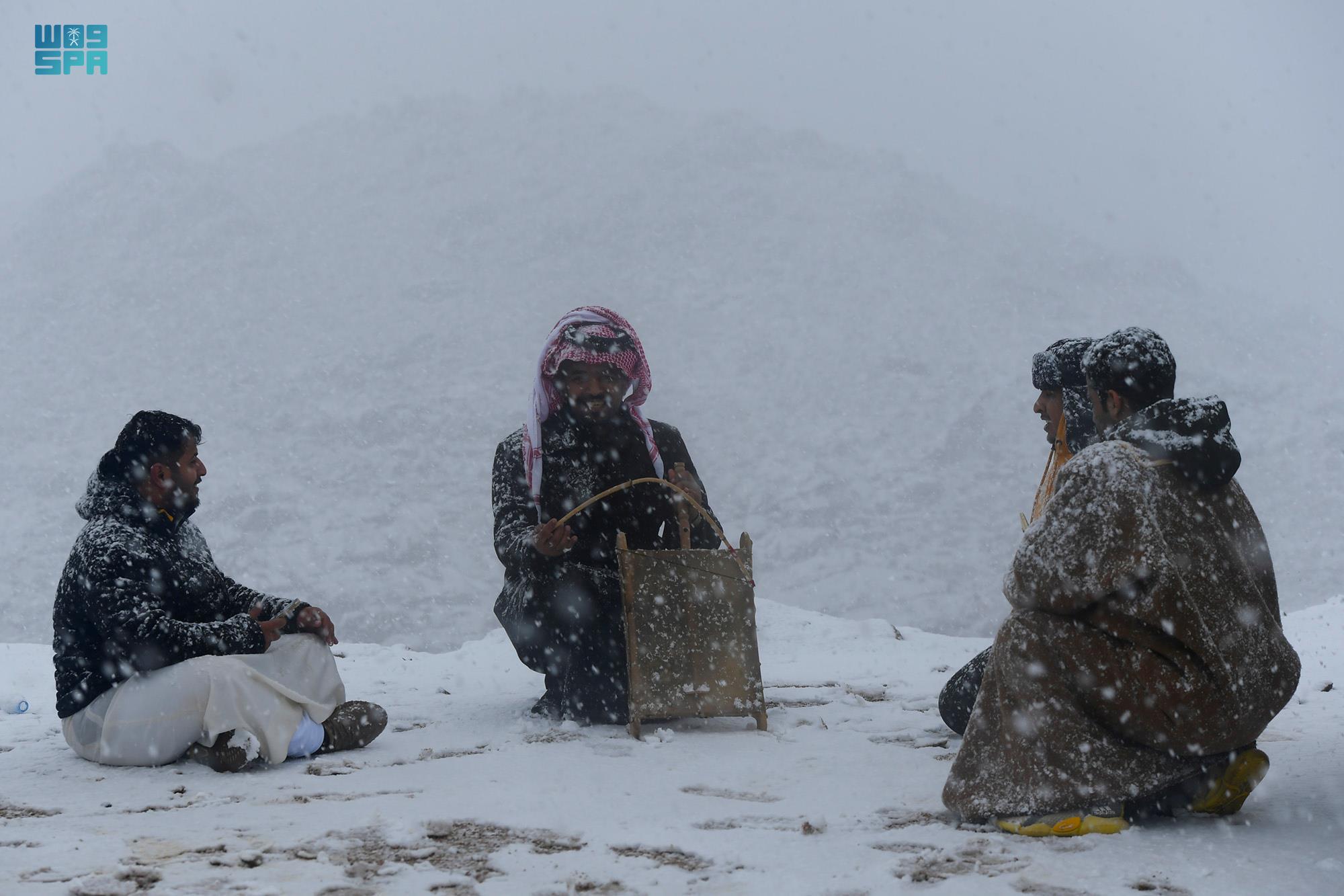 沙地山区降大雪