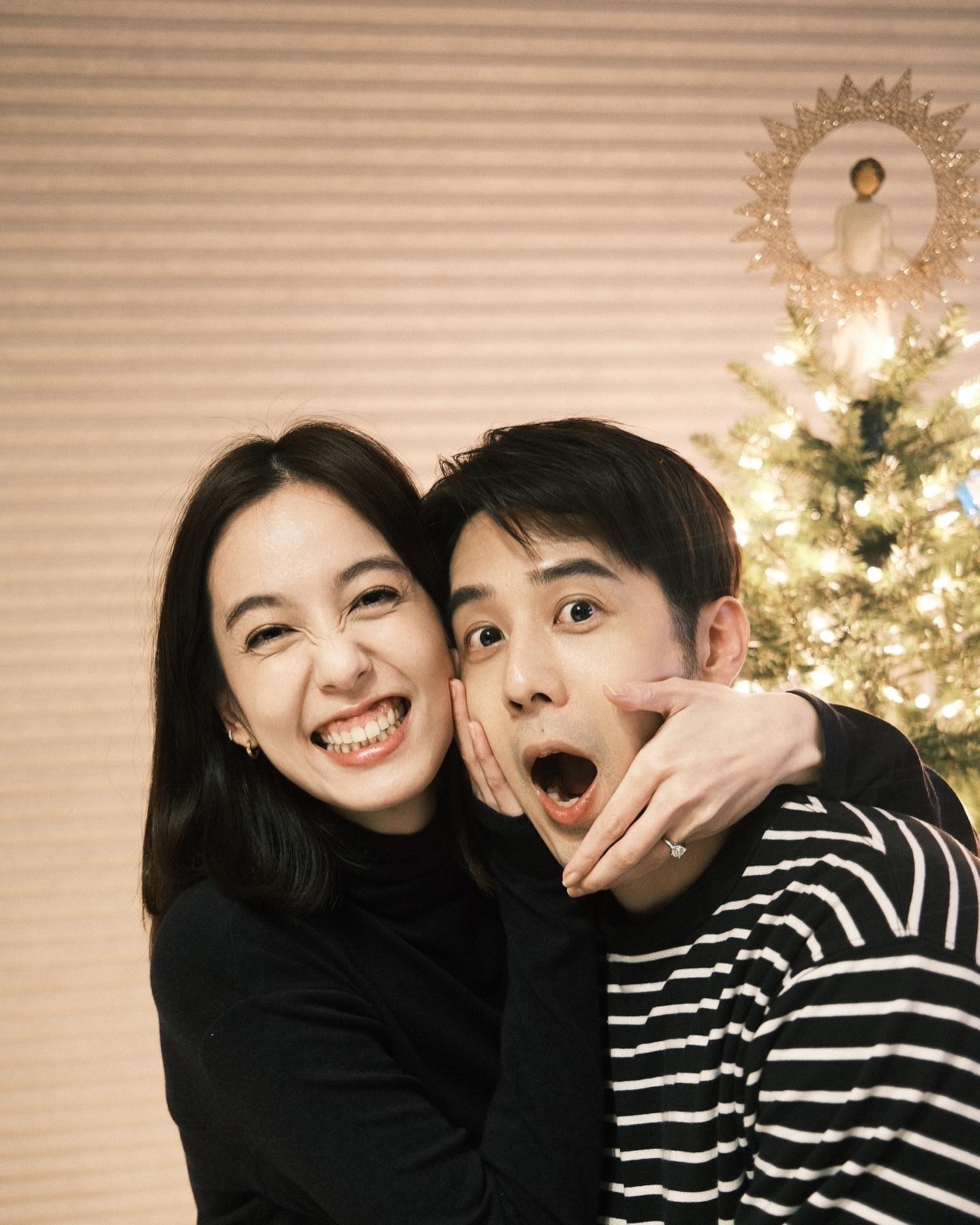 陈庭妮晒合照认爱 纪人证实胡宇威求婚成功