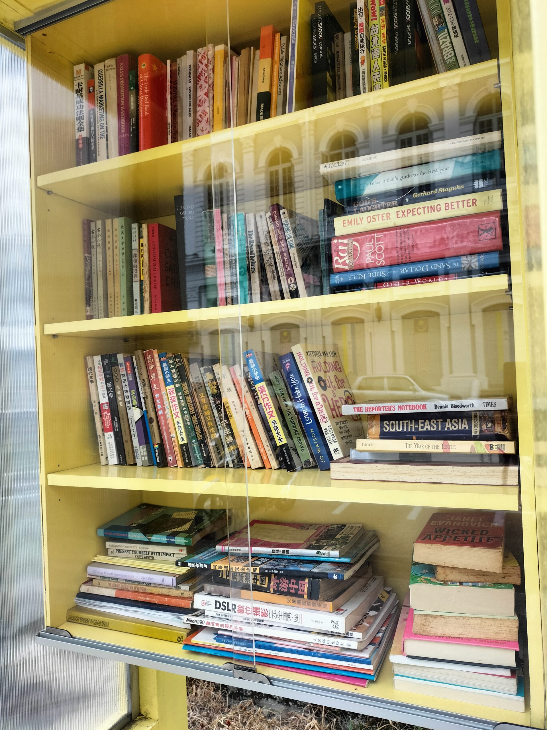 (大北马)旧电话亭变身街边迷你图书馆 请好好爱护它