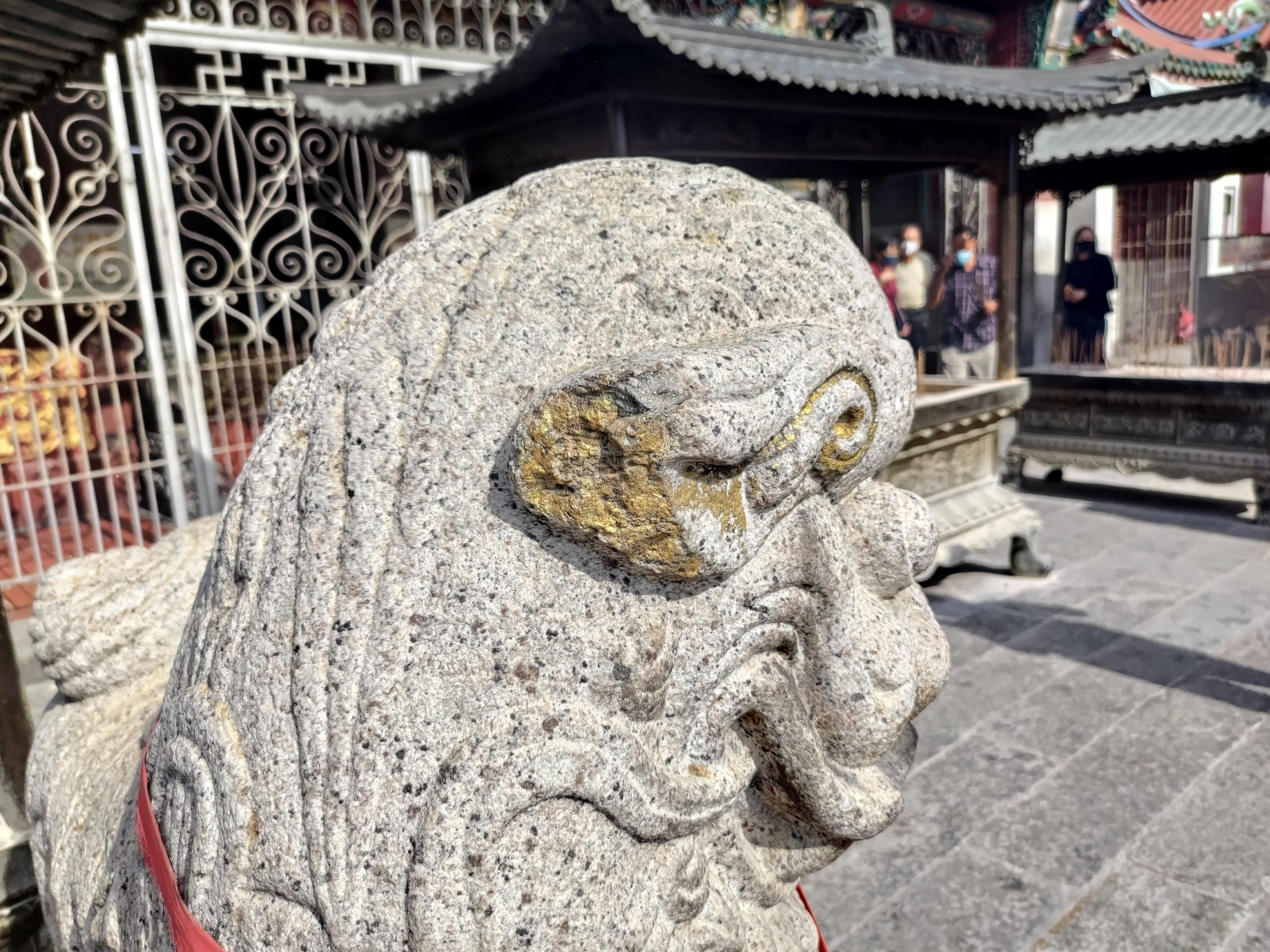 (大北马)观音亭石狮子遭人蓄意破坏,广福宫入图欲建围篱无下文