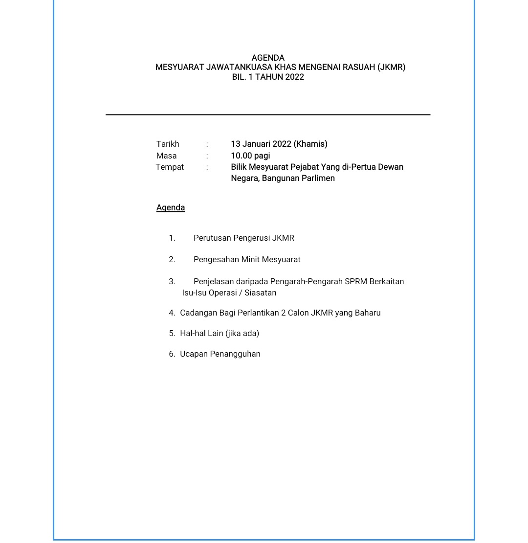 JKMR委员黄汉伟:涉贪的当事人有必要出席JKMR会议做出解释