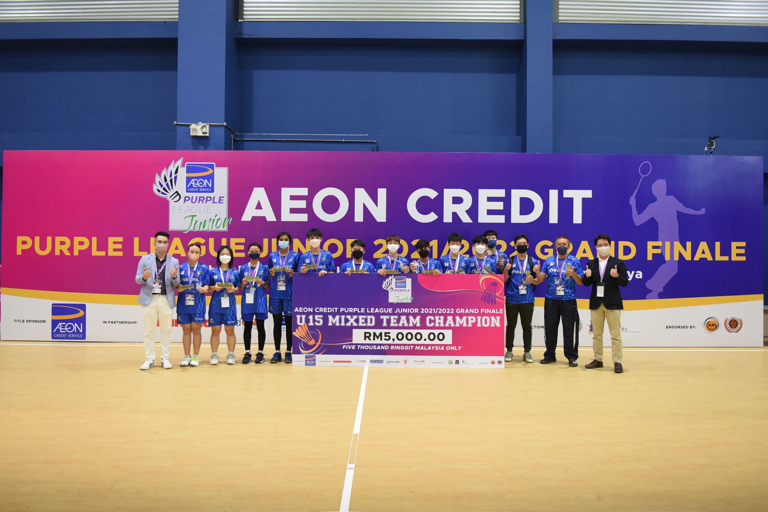 永旺信贷紫盟羽球青年联赛 加影联队摘18岁以下冠军