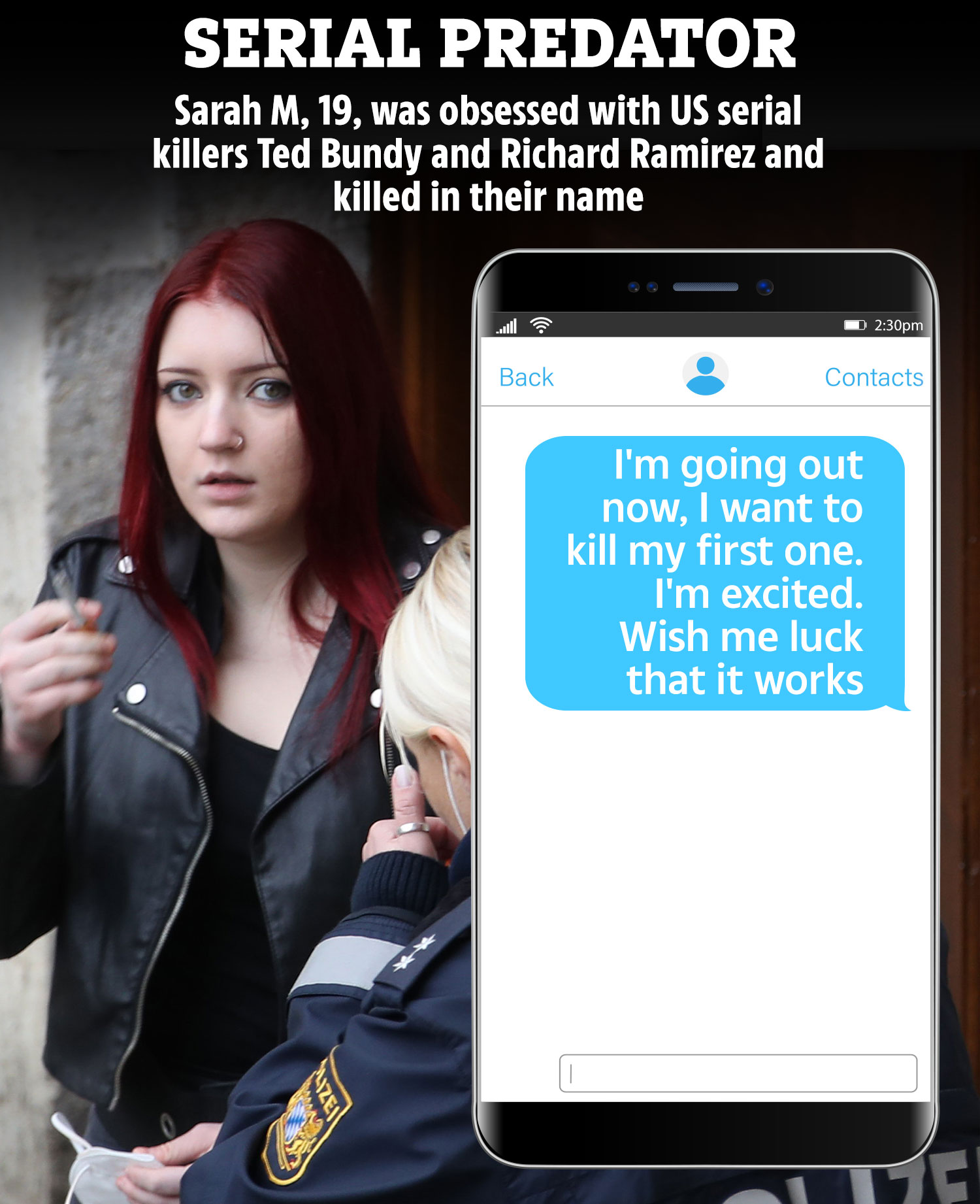 看世界)德国19岁女子渴望担任连环杀手 透过约砲想「每天杀一人」