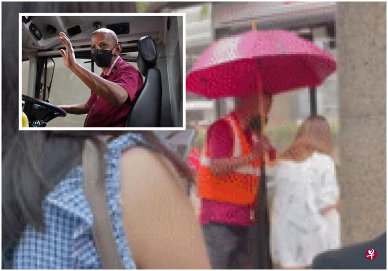 确保乘客不淋雨 狮城巴士车长天天带伞上班