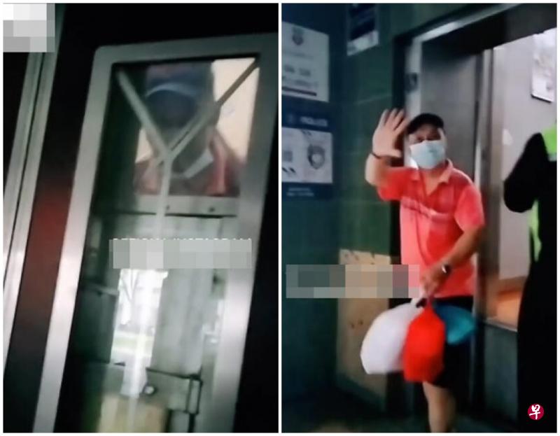 七旬阿公困电梯感害怕 女郎陪伴安抚助定心