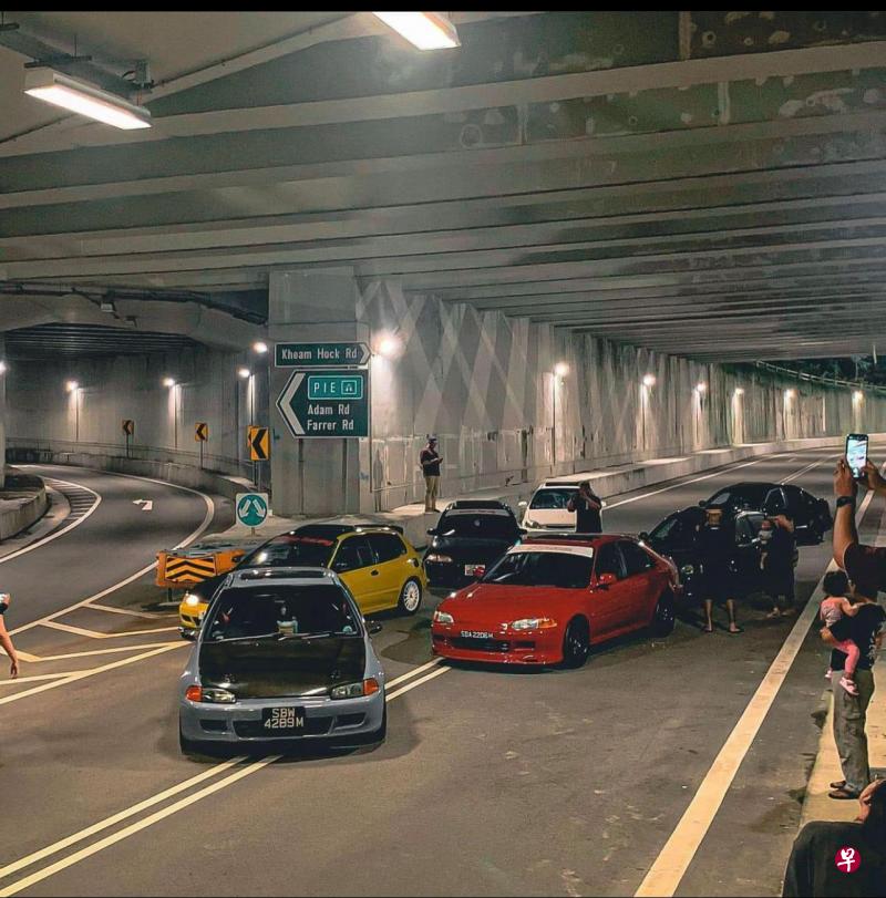 多辆疑非法改装本田车 停地下道摆造型拍照惹议