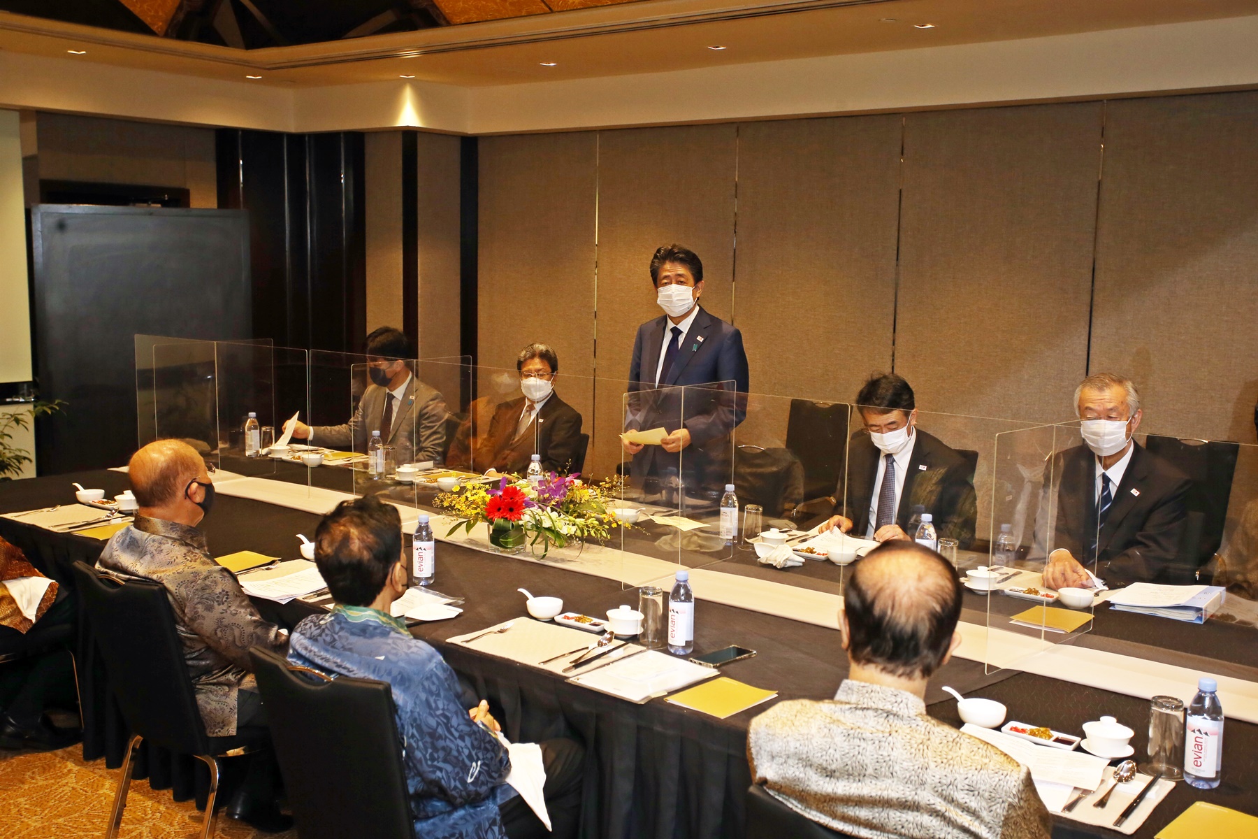 安倍晋三与大马商人交流