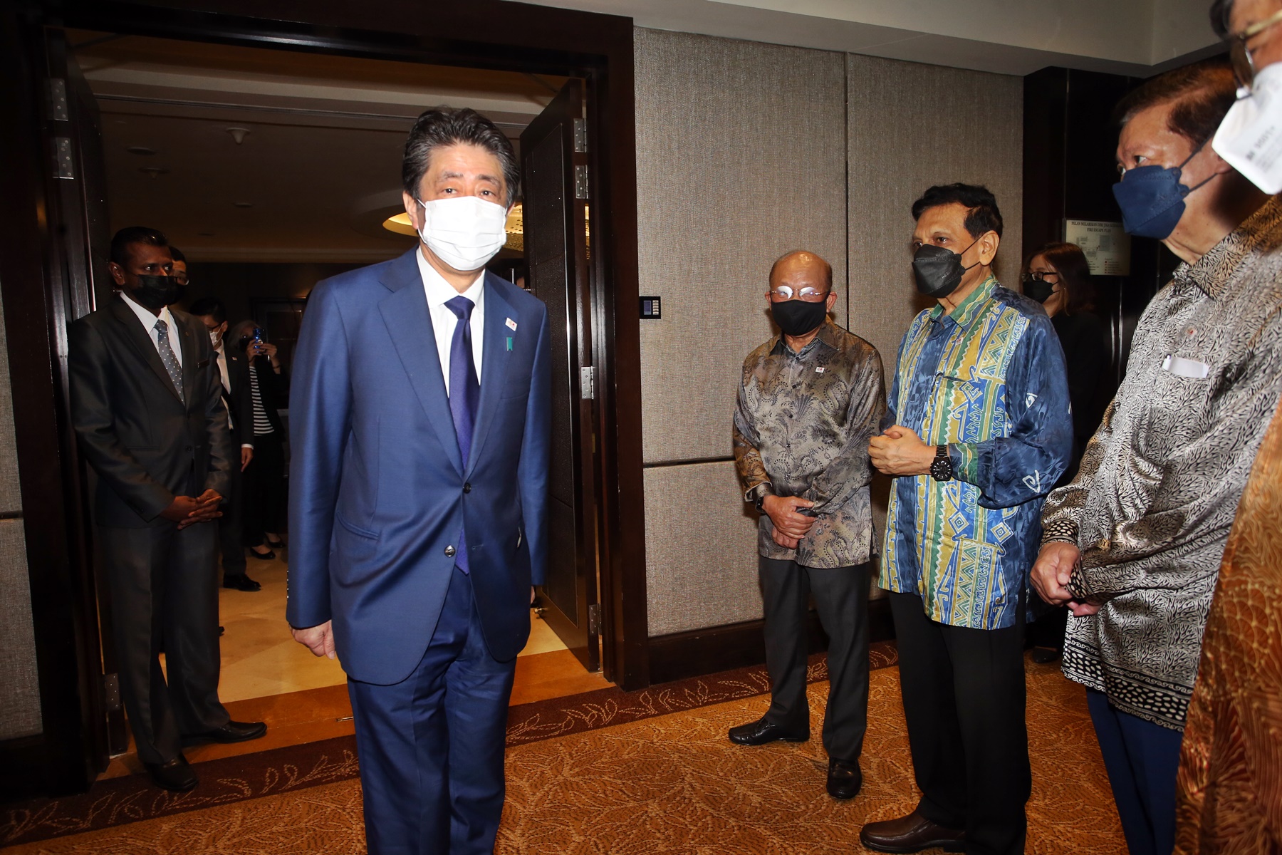 安倍晋三与大马商人交流