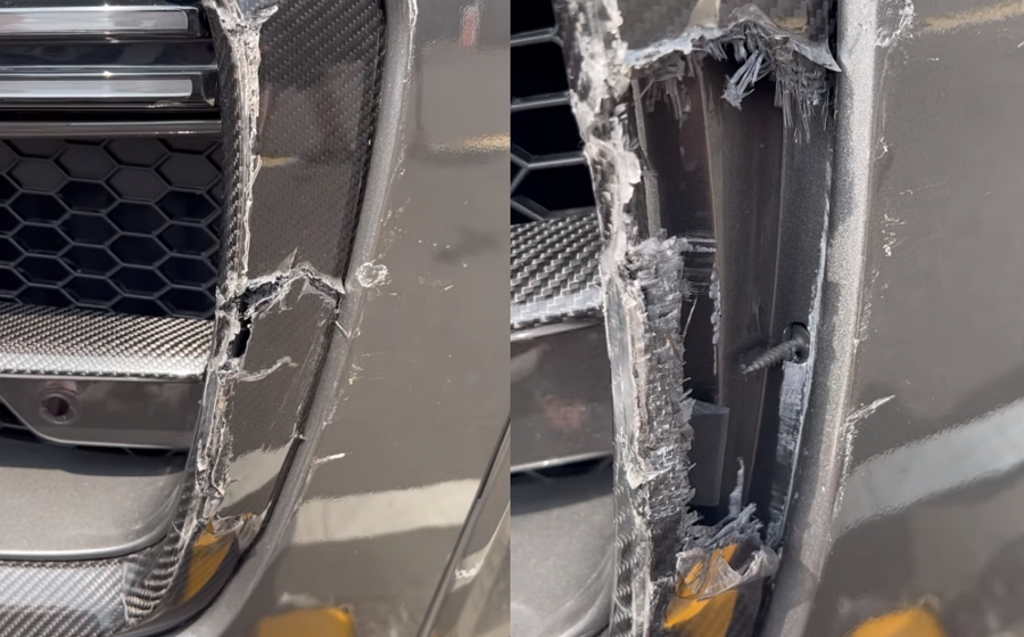 王阳明遇肇事逃逸 保时捷被撞凹爆粗飙骂