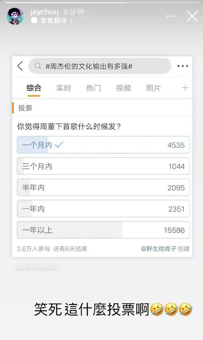 粉丝公投群起催歌 周杰伦翻牌揭发歌时间